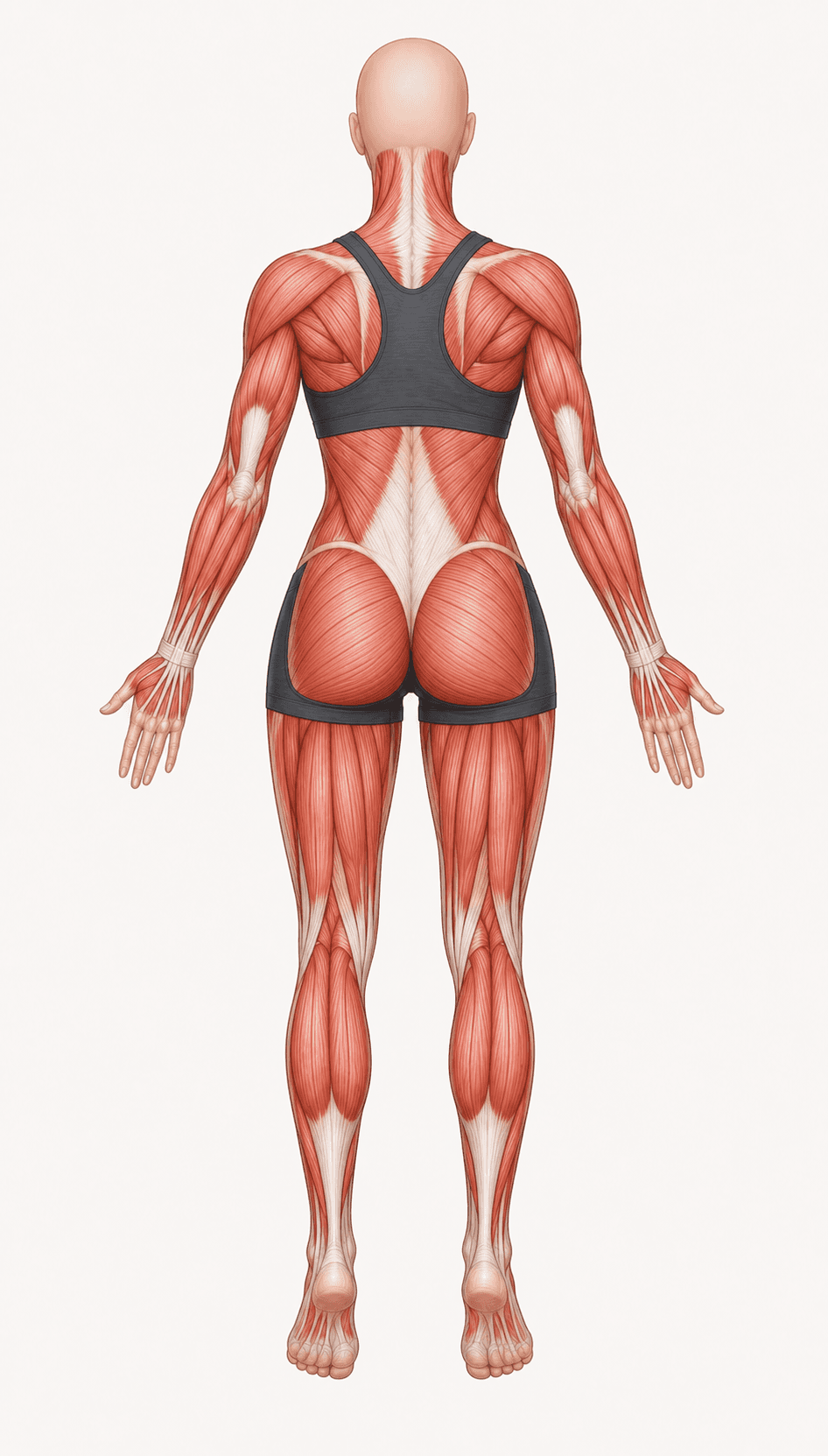 Mapa muscular posterior femenino