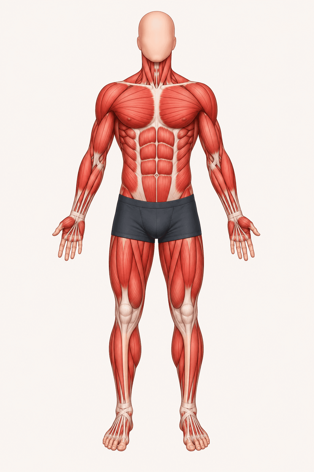 Mapa muscular frontal masculino